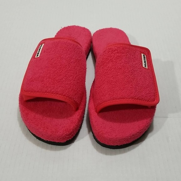 Hunter‎ Terry towel slides size 8 - Picture 1 of 4
